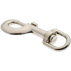 Value Collection 67790386 Eye Bolt Snap, 1/2 in Eye ID, 110 lb Work, 440 lb Breaking, Nickel Plated